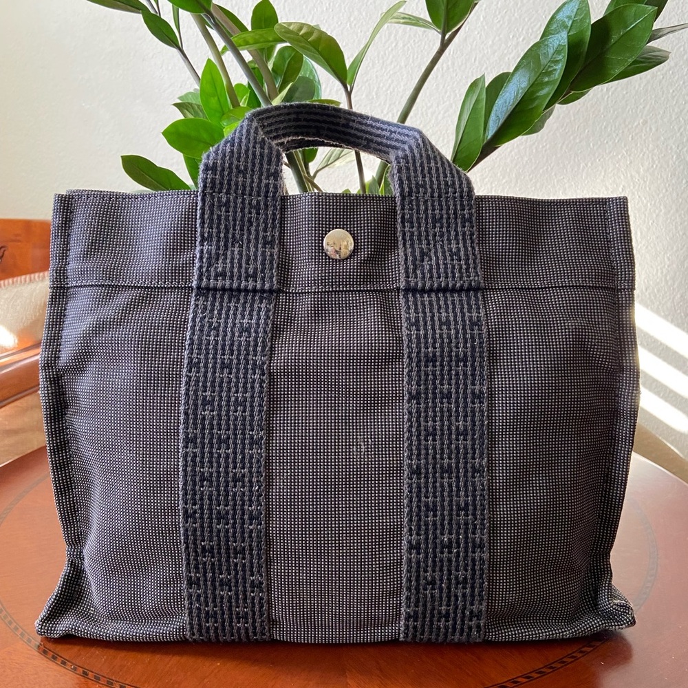 Hermes Hairline Canvas Tote bag
